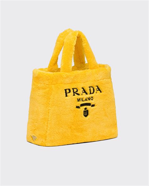 prada yellow terry bag|Yellow/black Terry Tote Bag .